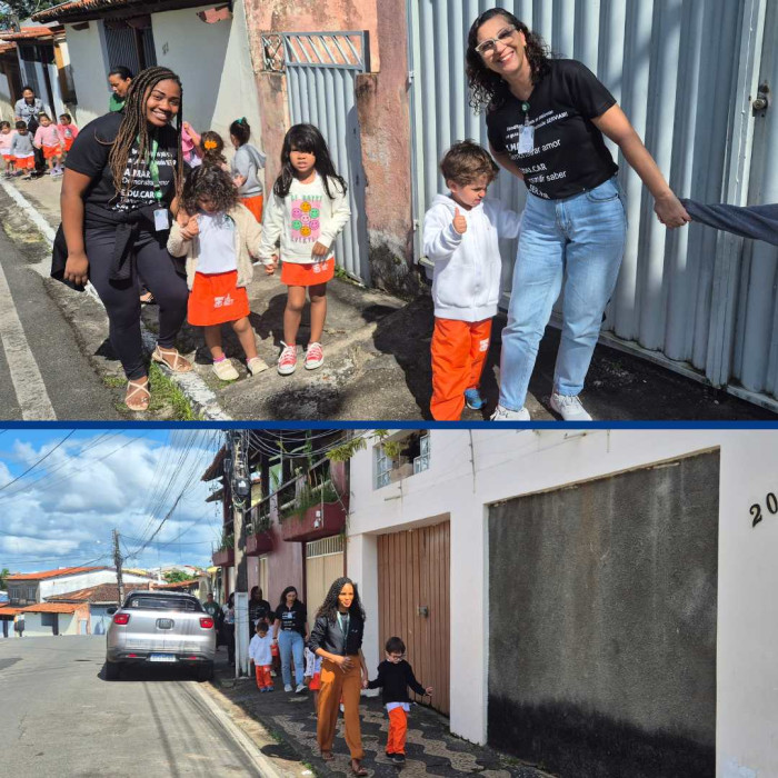 Passeio pelas ruas da Escola
