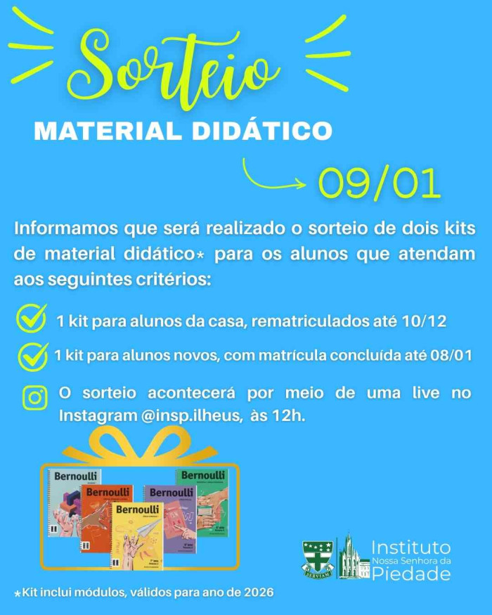 Sorteio Material Didático