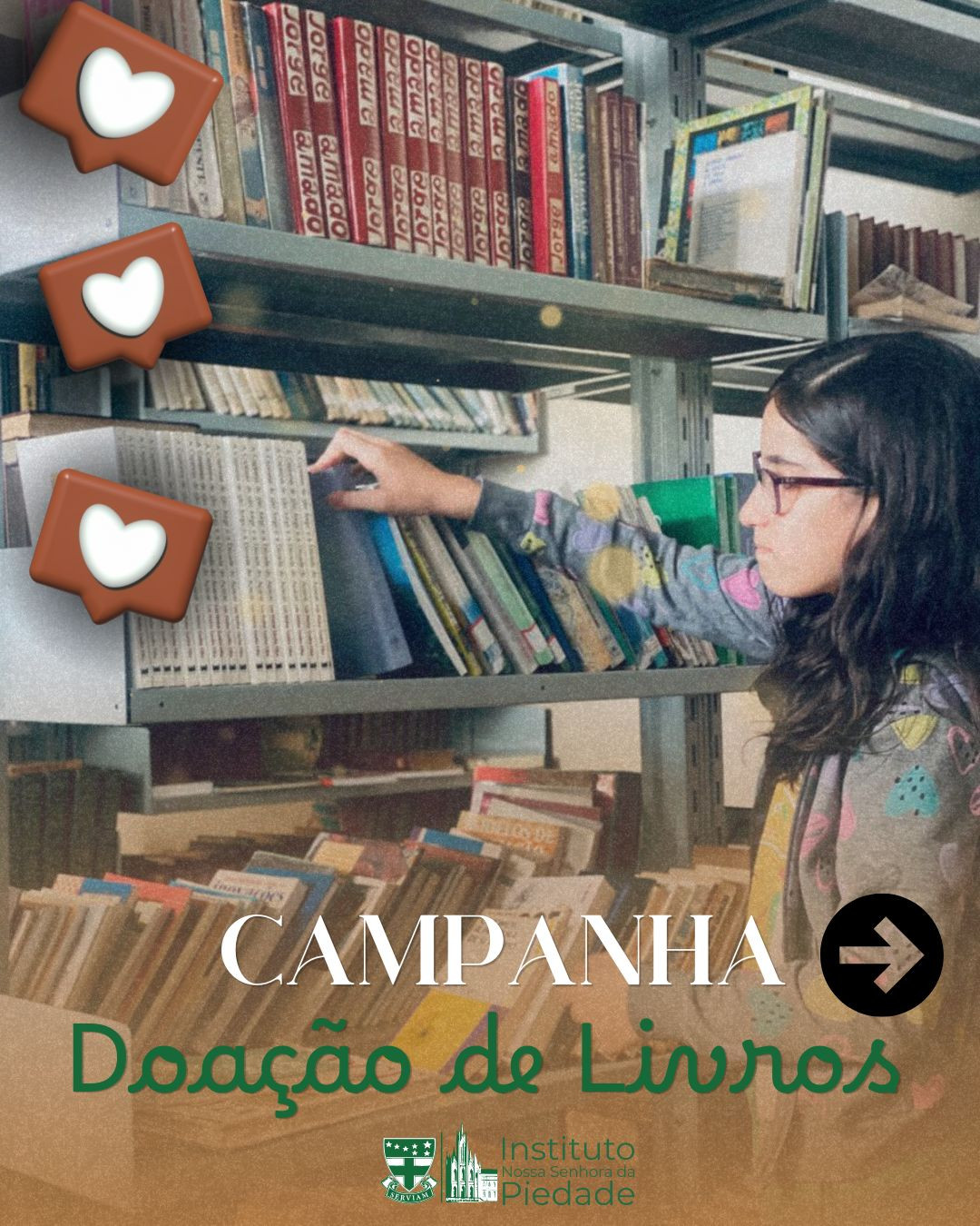 Campanha de doação de livros