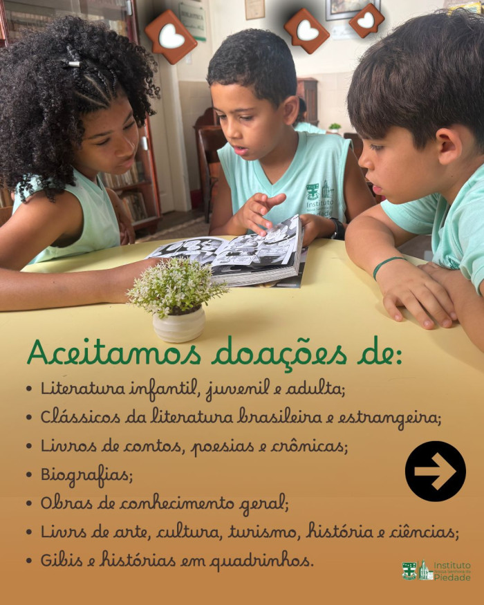 Campanha de doação de livros