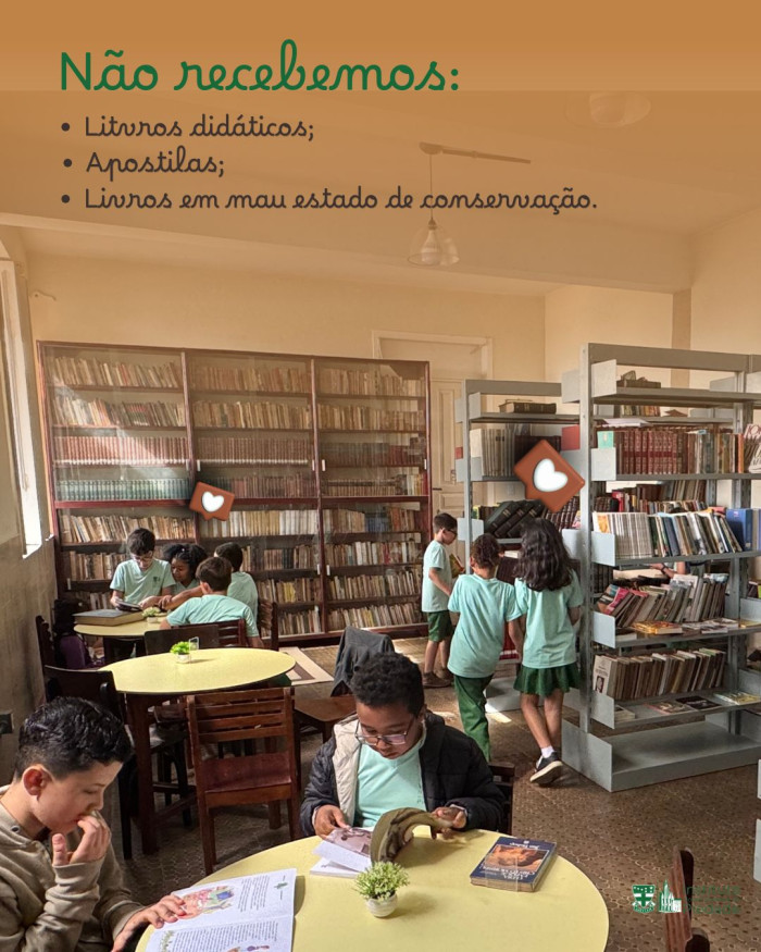 Campanha de doação de livros