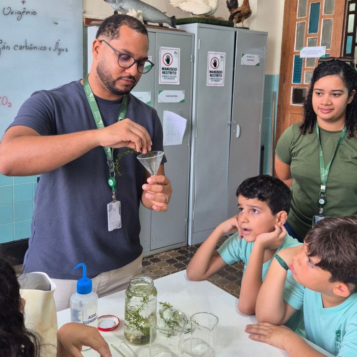Aulas no laboratório